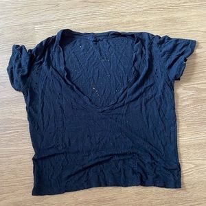 DEEP v-neck distressed t-shirt